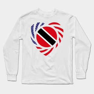 Trinidadian American Multinational Patriot Flag (Heart) Long Sleeve T-Shirt